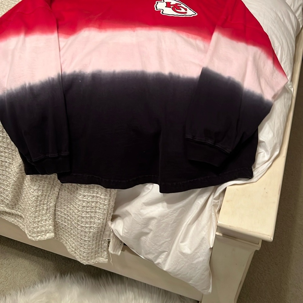 Kansas City Chiefs Red and Black Ombre Sweatshirt
